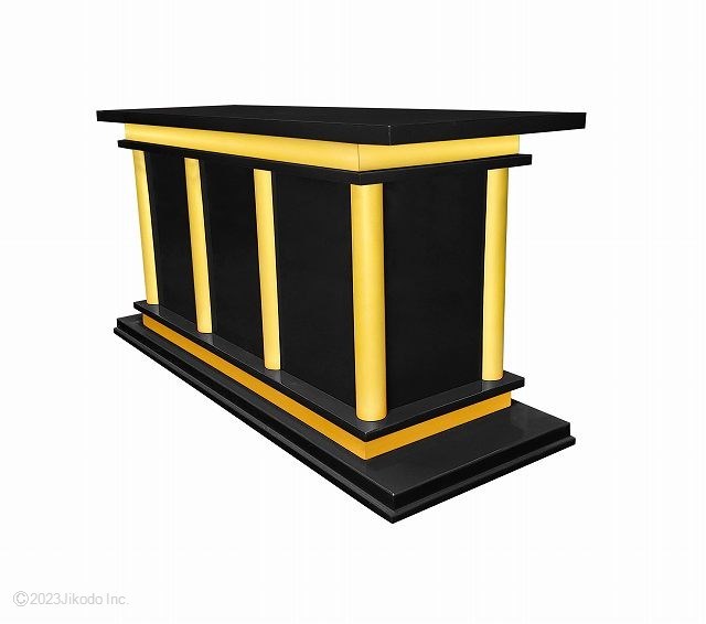 寺院仏具】黒塗り 慈光型の向机 幅105センチ 自社オリジナル 寺院仏具】黒塗り 慈光型の向机 幅105センチ 自社オリジナル