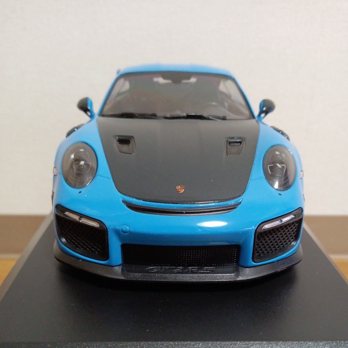 ミニチャンプス 1/18 ポルシェ 911 (911.2) GT2 RS (ブルーブラックホイール)　リミテッドエディション504台_画像1