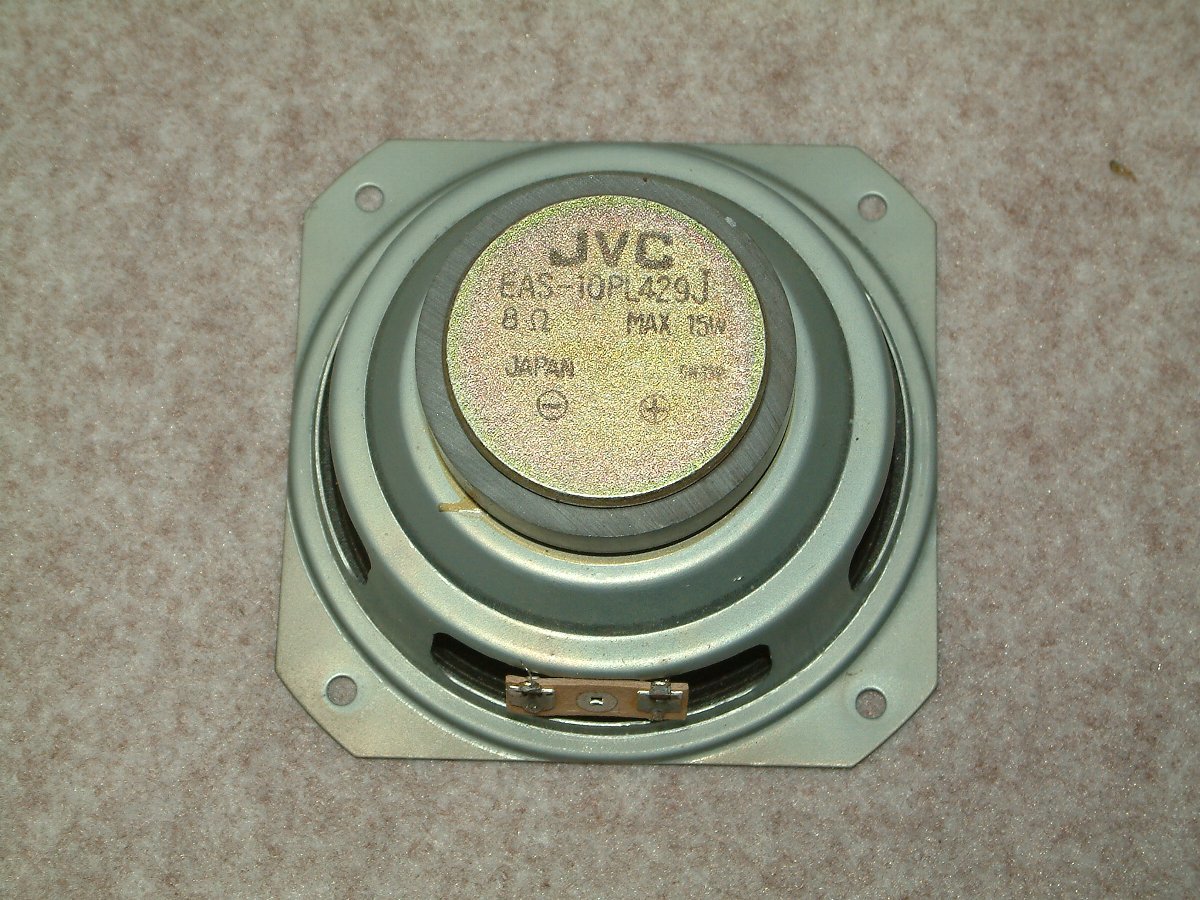 中古スピーカー JVC EAS-10PL429J 8Ω MAX15W 直径10cm 奥行5cm 趣味の電子工作、実験研究用などに_画像1