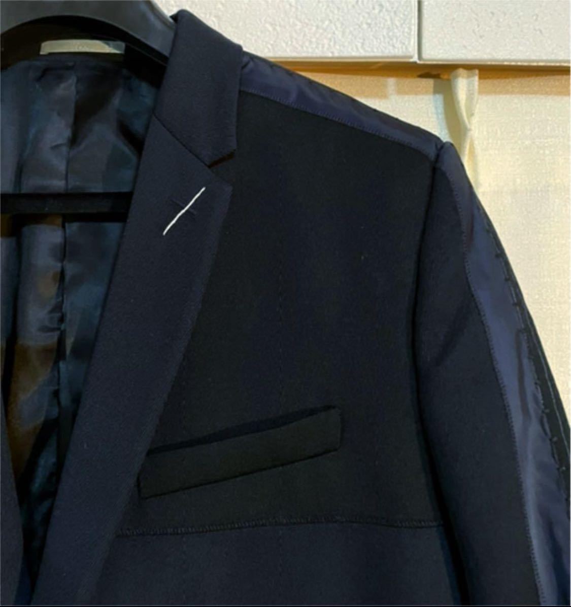 Dior homme 18ss バイカラーテーラードジャケット　刺繍　ディオール　メンズ