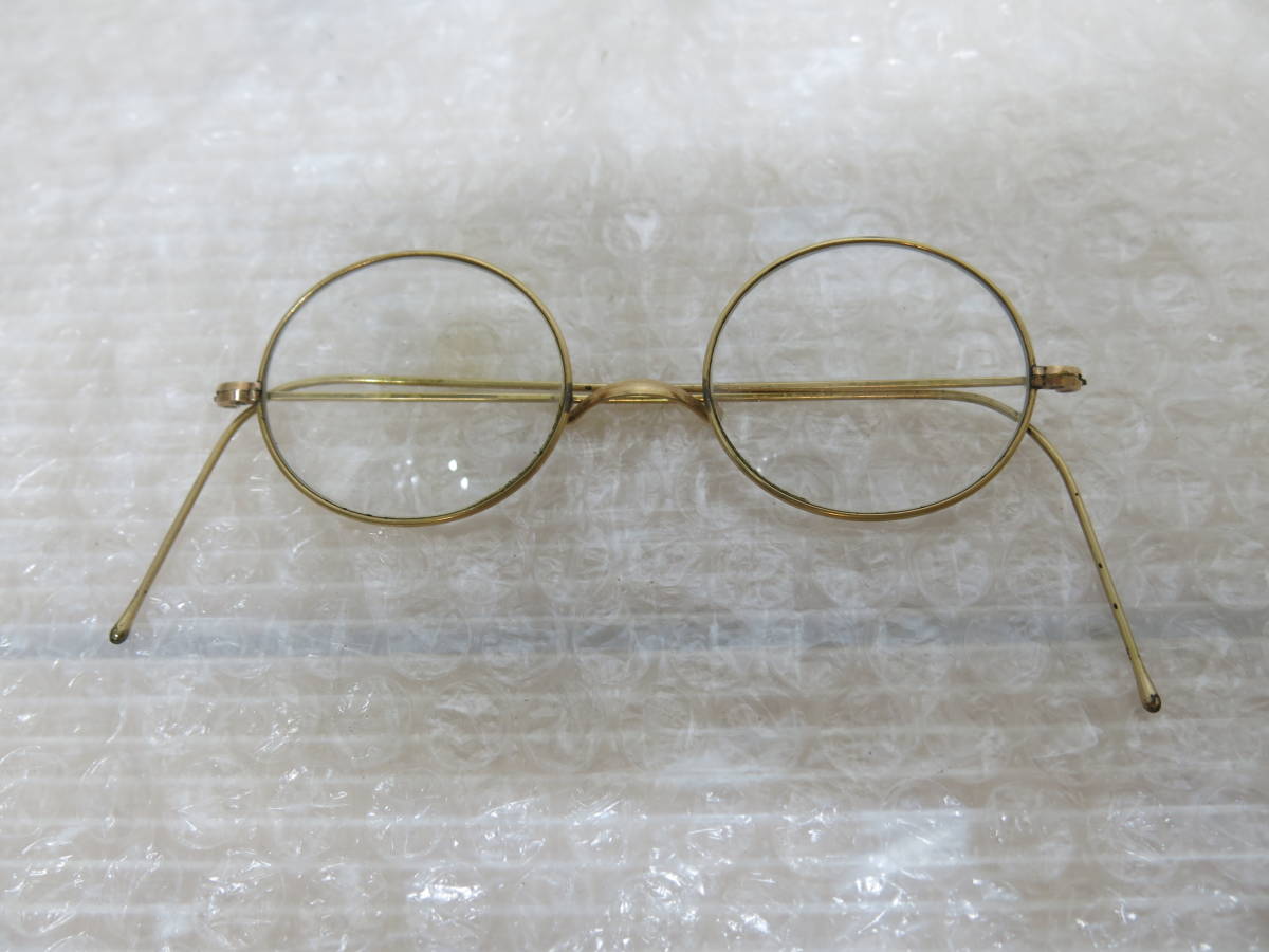 ヴィンテージ 眼鏡 KO OSM刻印 テンプル 丸眼鏡 丸メガネ 昭和 ヴィンテージ 眼鏡 KO OSM刻印 テンプル 丸眼鏡 丸メガネ 昭和