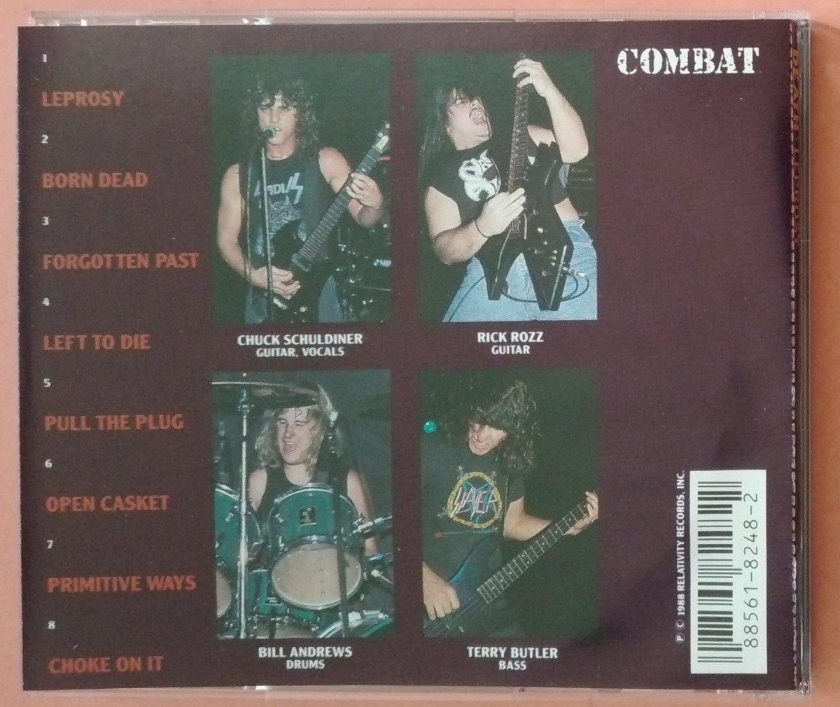 USデス/スラッシュ DEATH-LEPROSY CD COMBAT オリジナル MANTAS SLAUGHTER MASSACRE CONTROL DENIED OBITUARY SIX FEET UNDER _画像2