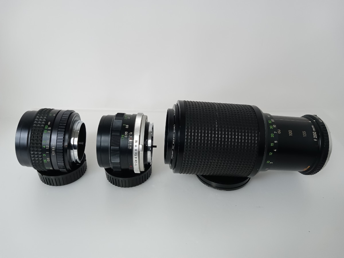 MINOLTA ミノルタ MC ROKKOR-PF 55mm f1.7 レンズ LENS 単焦点レンズ+MD W.ROKKOR 35mm F2.8+ MC zoom ROKKOR f/4.5 80-200mm MD 野18_画像2