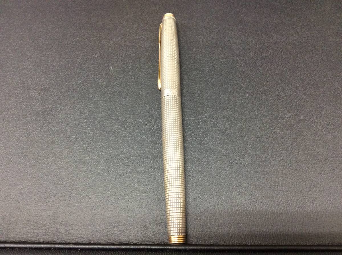 S1220　PARKER パーカー STERLING CAP&BARREL USA 万年筆 ペン先 14K XF スターリング シルバー 筆記用具 筆記未確認_画像3