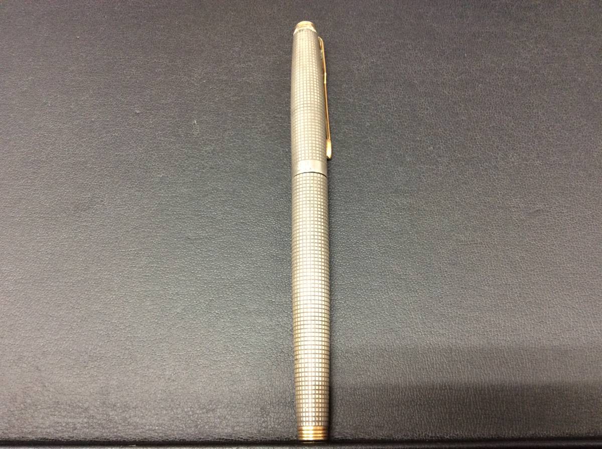 S1220　PARKER パーカー STERLING CAP&BARREL USA 万年筆 ペン先 14K XF スターリング シルバー 筆記用具 筆記未確認_画像4