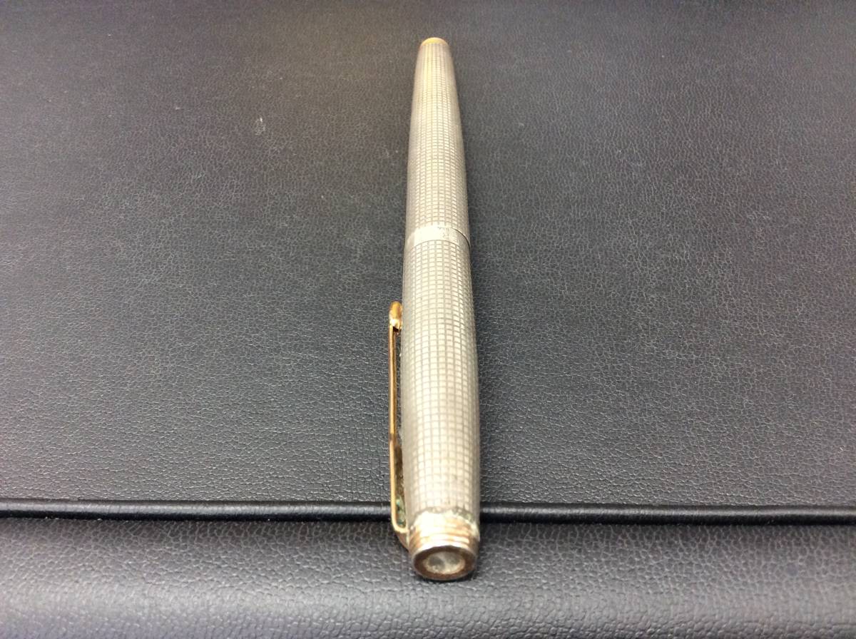 S1220　PARKER パーカー STERLING CAP&BARREL USA 万年筆 ペン先 14K XF スターリング シルバー 筆記用具 筆記未確認_画像6