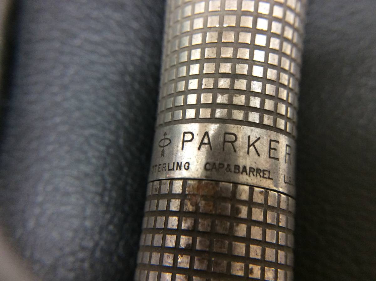 S1220　PARKER パーカー STERLING CAP&BARREL USA 万年筆 ペン先 14K XF スターリング シルバー 筆記用具 筆記未確認_画像7