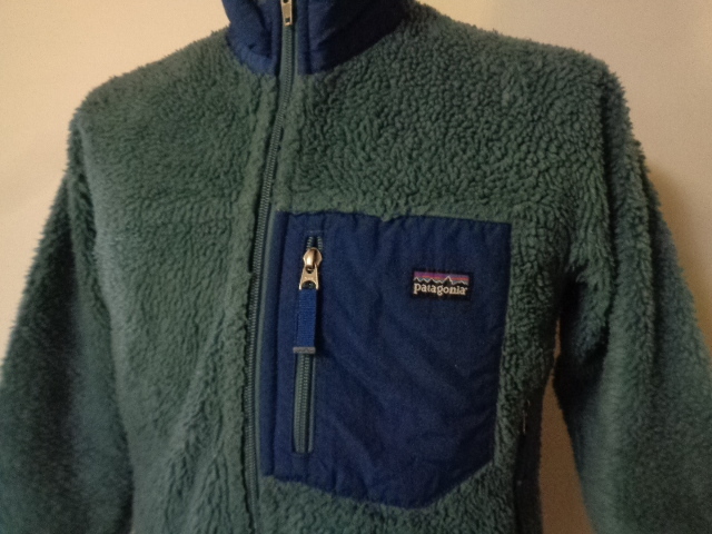 パタゴニア レトロX フリースジャケット キッズ L レトロカーディガン patagonia グリーン系 ダスパーカ グリセード_画像2