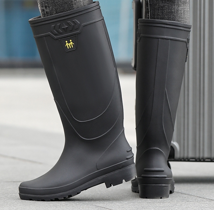  men's casual long height rain shoes . slide rain boots waterproof comfortable work shoes PT231-3