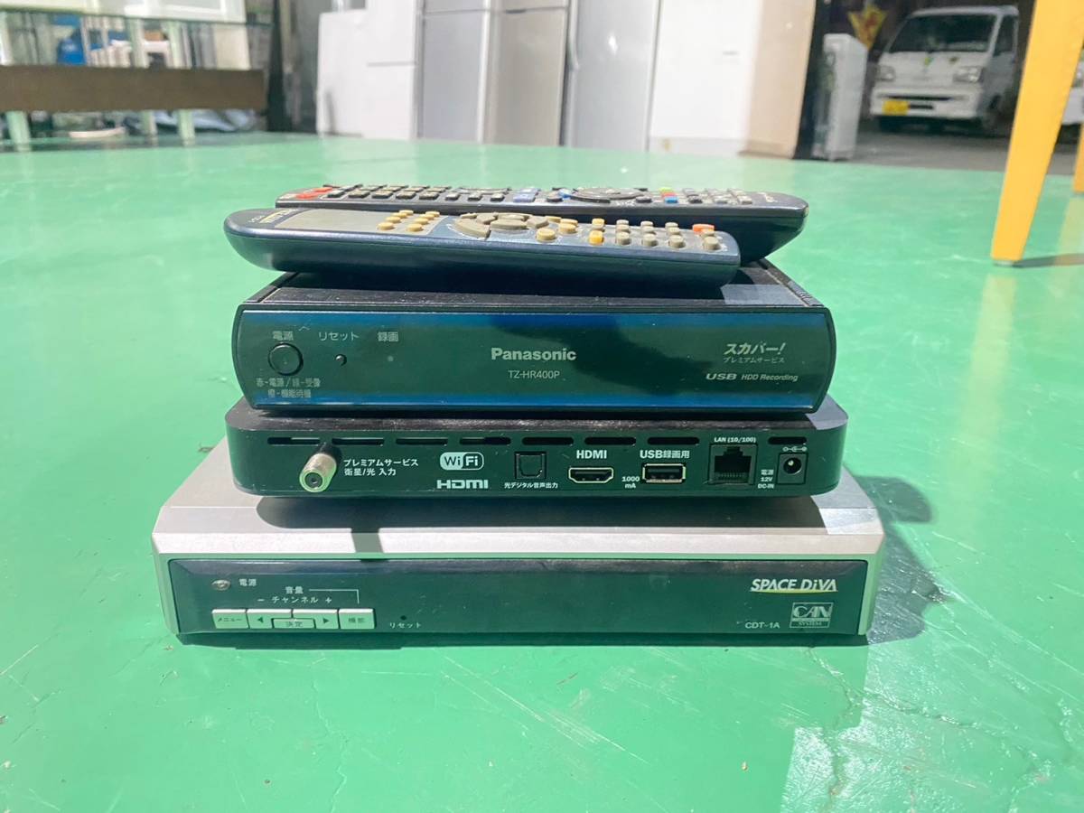 [S199] Panasonic CS tuner TZ-HR400P.s copper tuner PT-SH700A, Space Diva CDT-1A together 