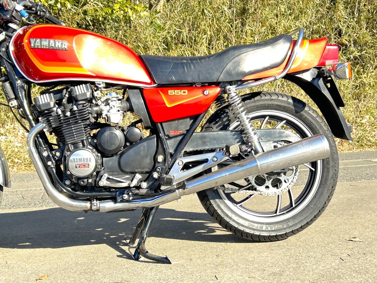 XJ550 レッド ヤマハ旧車絶版車 車体綺麗 エンジン/ブレーキ正常作動 YAMAHA ペケジェー XJ400_画像3