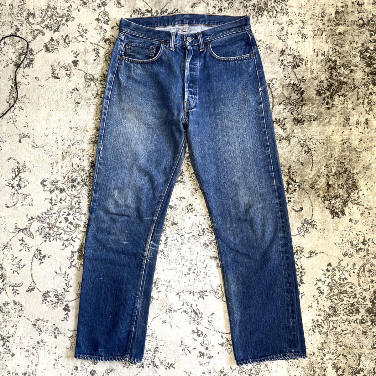 【極上】Levi's 70's 501 66前期 濃紺 縦落ち 大戦 赤耳 BIGE 大戦 501zxx 551zxx 66前期 片面 革パッチ 506xx 507xx