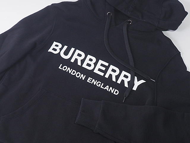  Fuji магазин * Burberry BURBERRY Logo тренировочный тянуть over Parker 8011652/69C размер S женский черный произведена чистка 