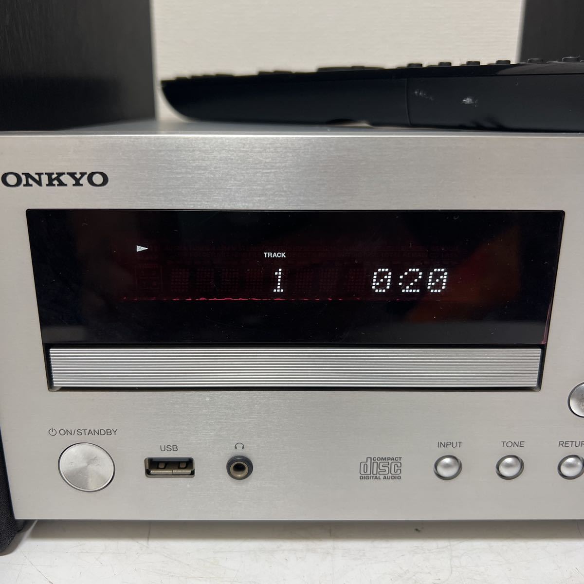 ONKYO CR-555 [スピーカー型番:D-055] スピーカー 音出可 CDの再生動作確認しました 現状品_画像1