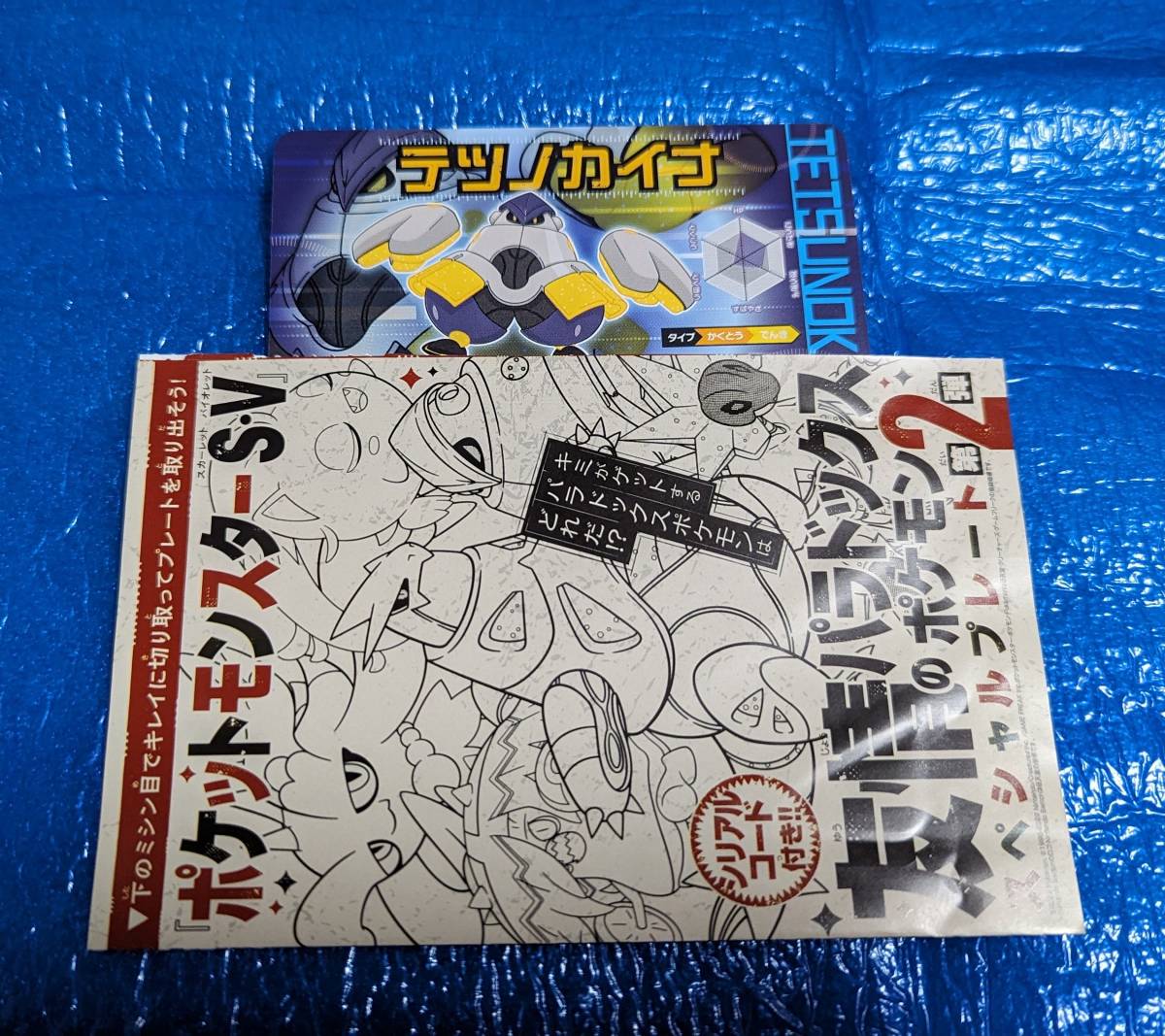 【コロコロコミック2月号付録】〜◆ポケットモンスターS・V テツノカイナ・サケブシッポ　シリアルコード◆〜未使用！！_画像3