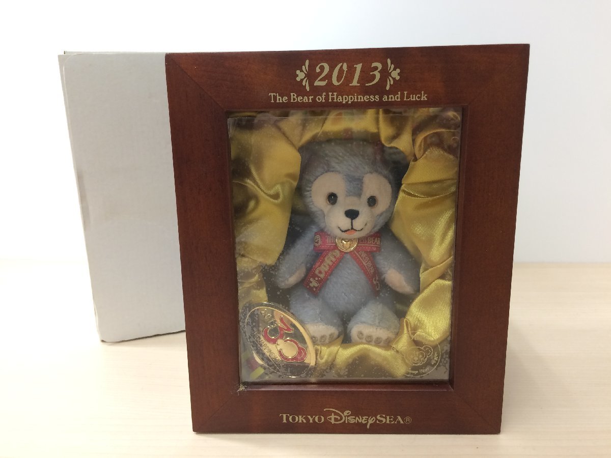 ディズニー TDR30周年 イヤーダッフィー2013 コレクションドール ブルー 木箱入り 定価14000円 7A23 【60】_画像1