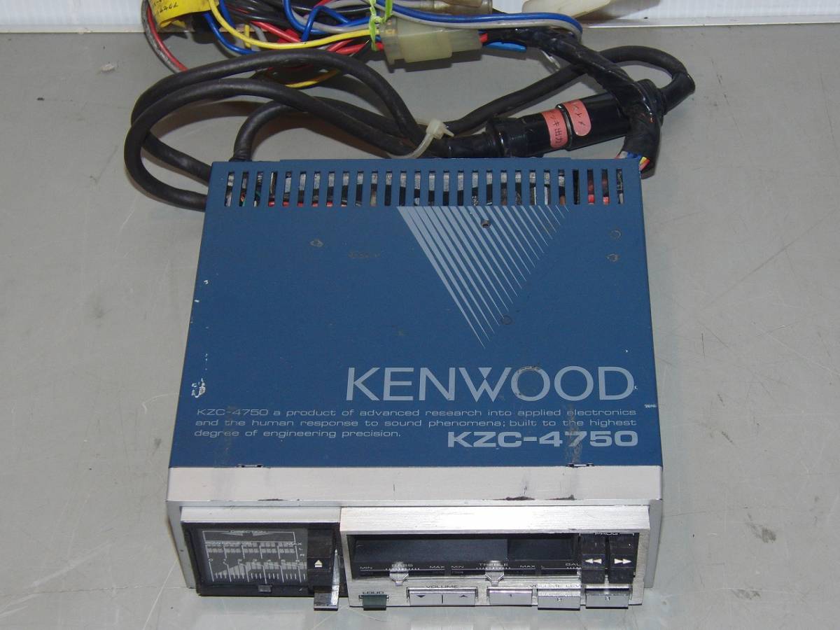 昭和レトロ KENWOOD ケンウッド 車載 カセットデッキ KZC-4750 当時物 旧車 カーステレオ /BL91の画像2