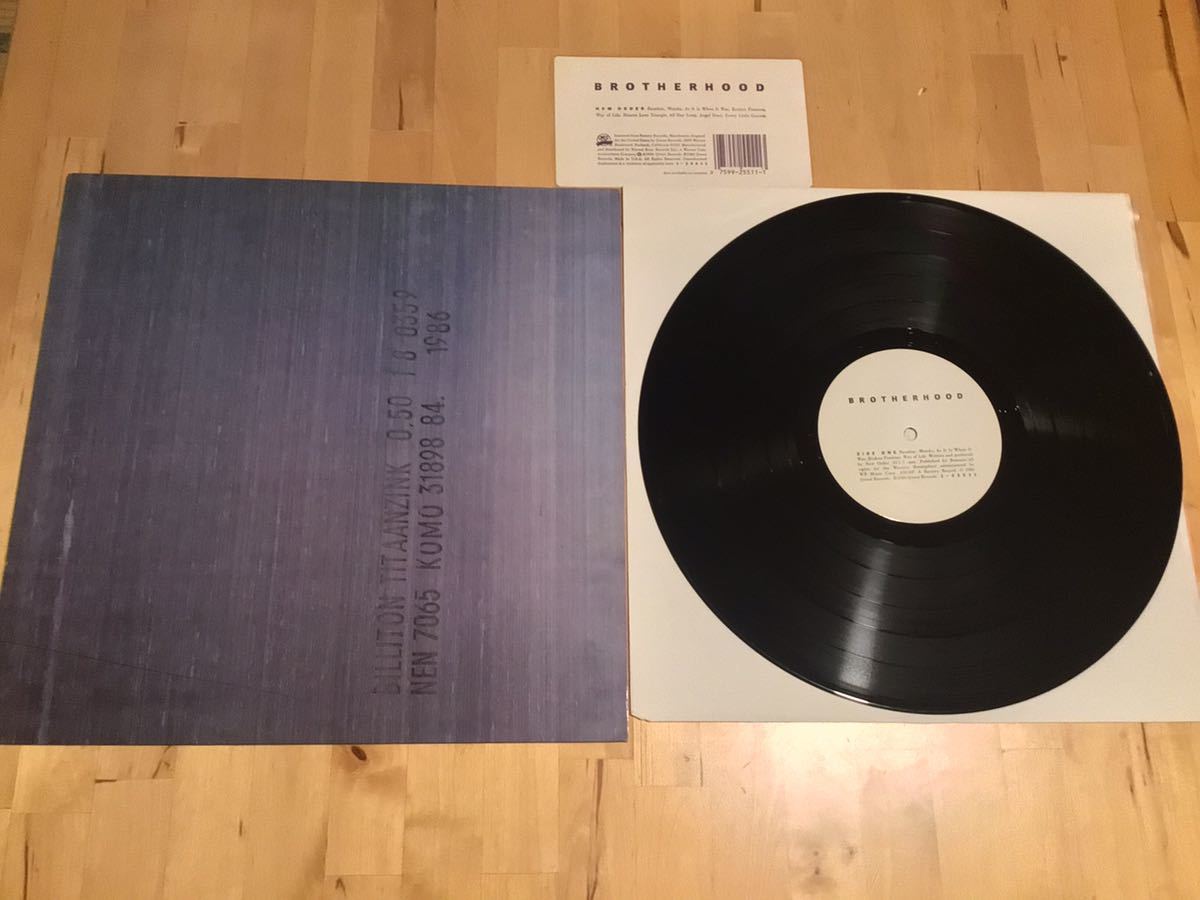 【HYPEステッカー付LP】NEW ORDER / BROTHERHOOD (9 25511-1, 1-25511) / ニュー・オーダー 86年9月US ALLIEDプレス盤 シュリンクなし美品_画像1