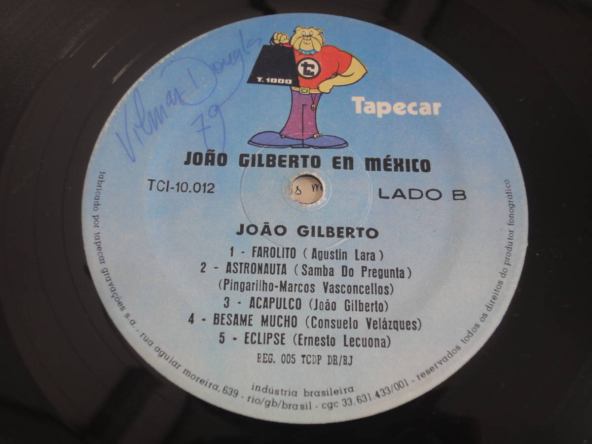 試聴可♪ブラジル盤！Joao Gilberto en Mexico (ジョアン・ジルベルト) / Joao Donato「O Sapo (The Frog)」カバー収録！ムジカロコムンド_画像4