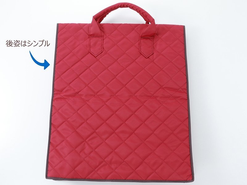 ◆着物の持ち運びに◆便利 日本製 蘭 エンジ 箱入り 着物バッグ キルティング バック きものパック 収納ケース kb-10_画像7