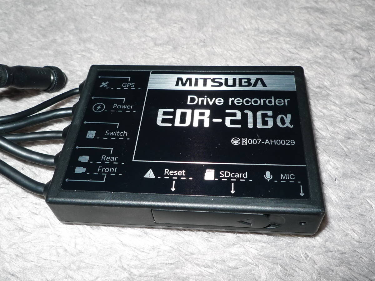ミツバ EDR-21Ga フルHD GPS バイク用 ドライブレコーダー 前後録画_画像2