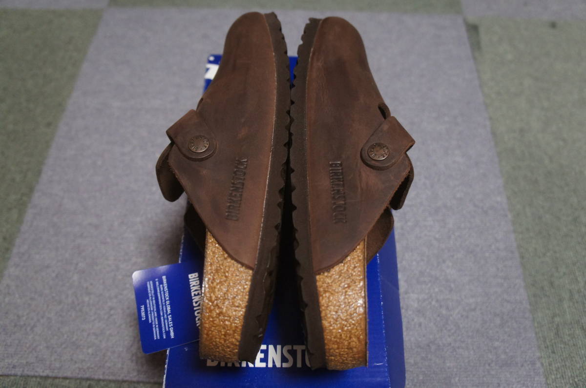 新品 送520円 BIRKENSTOCK ボストン ビルケンシュトック オイルドレザー ハバナ 新品未使用 タグ 元箱付き_画像5