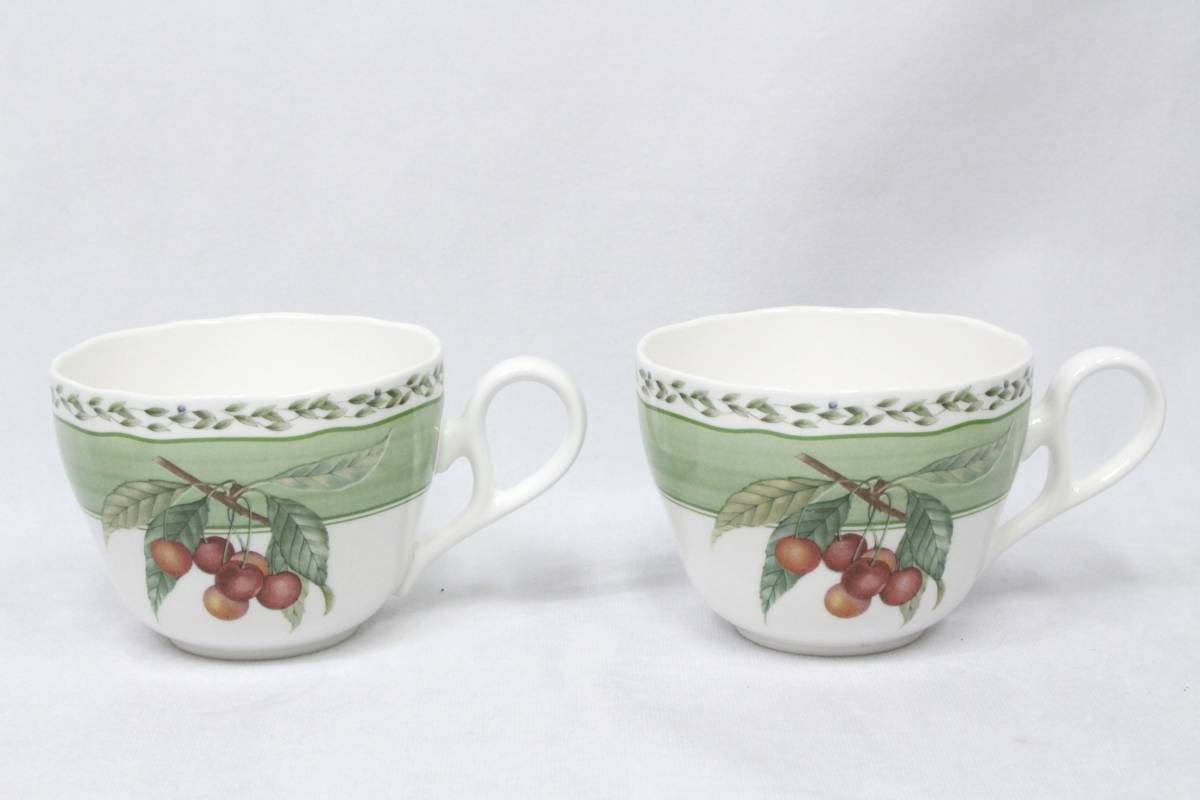 美品◆ノリタケ【Noritake】カップ＆ソーサー ペア 2客セット／プリマチャイナ ニューディケイド／花柄 箱付属／2311-K0158V(NT)_画像2