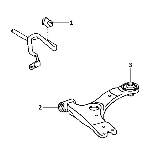 SIBERIAN BUSHING スタビライザー用ウレタンブッシュ アベンシスワゴン AZT251W Frサスペンション 2個 1-01-838 48815-05110/48815-20290_画像3