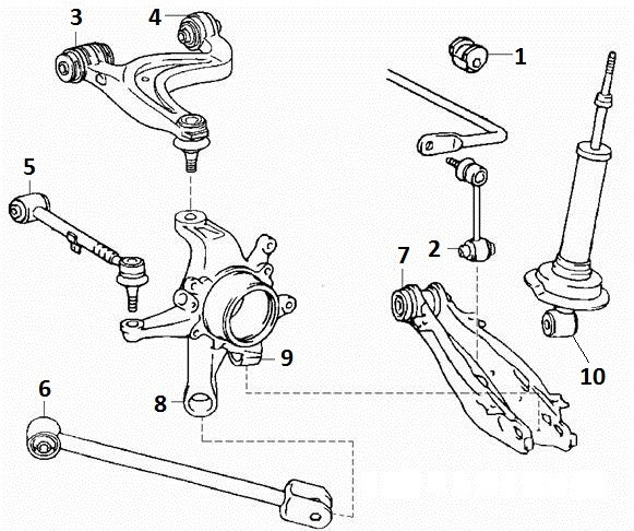 SIBERIAN BUSHING コントロールアーム上側 前方用ウレタンブッシュセット アリスト JZS161 Rr サスペンション 2個 1-20-1436 48770-39035/_画像3