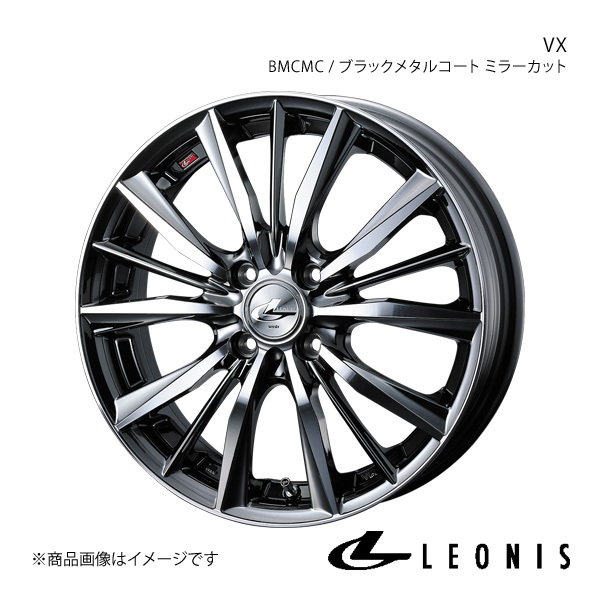 LEONIS/VX ディアスワゴン S320系 アルミホイール1本【15×4.5J 4-100 INSET45 BMCMC(ブラックメタルコート ミラーカット)】0033236