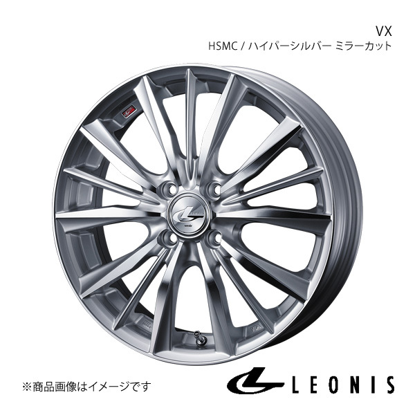 LEONIS/VX フリード/フリードスパイク GB3/GB4/GP3 ホイール1本【15×6.0J 4-100 INSET50 HSMC(ハイパーシルバー ミラーカット)】0033239_画像1