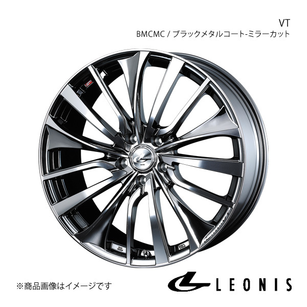 LEONIS/VT カムリ AVV50 アルミホイール1本【19×8.0J 5-114.3 INSET43 BMCMC(ブラックメタルコート ミラーカット)】0036379_画像1