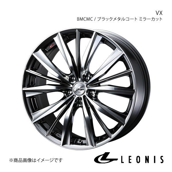 LEONIS/VX ラクティス 120系 アルミホイール1本【17×7.0J 5-100 INSET47 BMCMC(ブラックメタルコート ミラーカット)】0033263_画像1