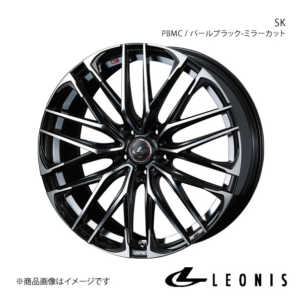 LEONIS/SK ヤリスクロス 10系 アルミホイール1本【18×7.0J 5-114.3 INSET47 PBMC(パールブラック ミラーカット)】0038329_画像1