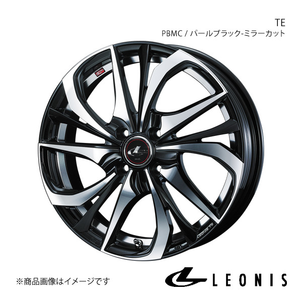 LEONIS/TE ヴィッツ 130系 アルミホイール1本【16×6.0J 4-100 INSET42 PBMC(パールブラック/ミラーカット)】0038748