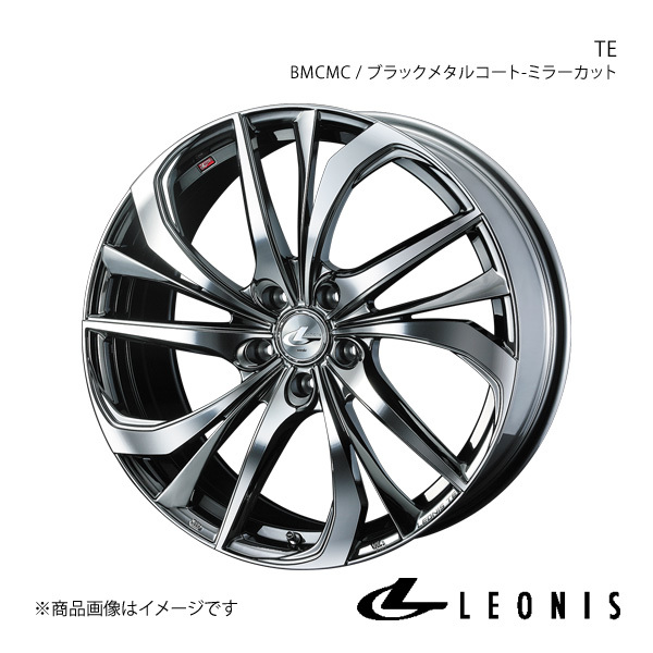 LEONIS/TE ステージア M35 FR アルミホイール1本【17×7.0J 5-114.3 INSET42 BMCMC(ブラックメタルコート/ミラーカット)】0038763_画像1