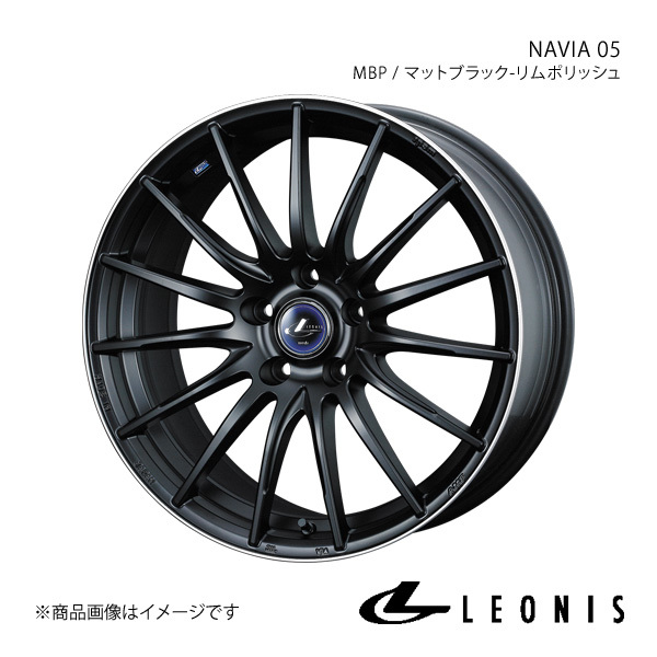 LEONIS/NAVIA 05 GS 190系 FR アルミホイール1本【17×7.0J 5-114.3 INSET42 MBP(マットブラック リムポリッシュ)】0036268_画像1