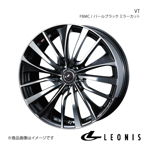 LEONIS/VT クラウン 180系 FR アルミホイール1本【16×6.5J 5-114.3 INSET40 PBMC(パールブラック ミラーカット)】0036340_画像1