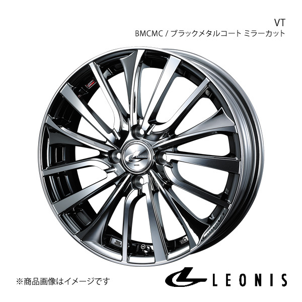 LEONIS/VT ルーミー M900系 アルミホイール1本【17×6.5J 4-100 INSET42 BMCMC(ブラックメタルコート ミラーカット)】0036343_画像1