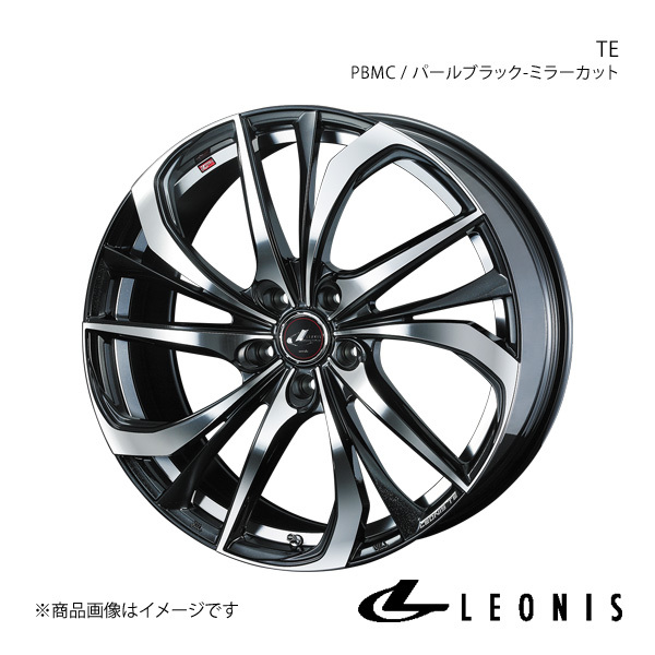 LEONIS/TE マークXジオ 10系 アルミホイール1本【18×8.0J 5-114.3 INSET42 PBMC(パールブラック/ミラーカット)】0038783_画像1