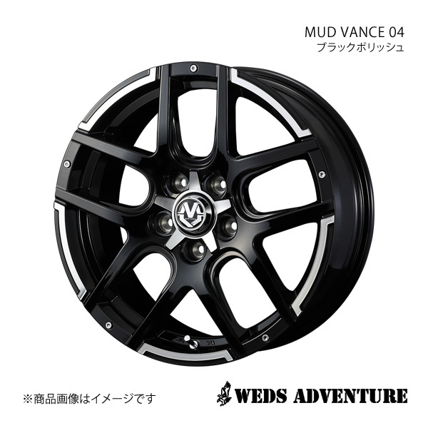 WEDS-ADVENTURE/MUD VANCE 04 ヴェルファイア 30系 2.5L ホイール1本【18×7.0J 5-114.3 INSET40 ブラックポリッシュ】0038933_画像1