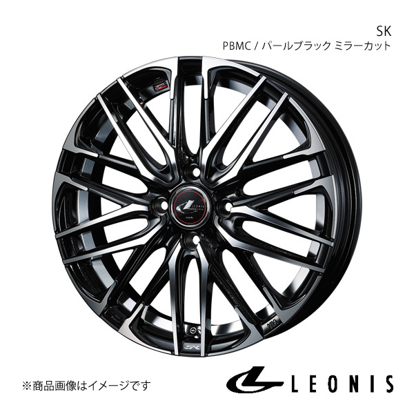 LEONIS/SK NV100クリッパーリオ DR17W アルミホイール1本【14×4.5J 4-100 INSET45 PBMC(パールブラック ミラーカット)】0039044_画像1