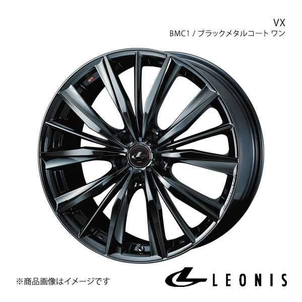 LEONIS/VX ギャランフォルティス スポーツバック CX4A ホイール1本【18×7.0J 5-114.3 INSET47 BMC1(ブラックメタルコート ワン)】0039256_画像1