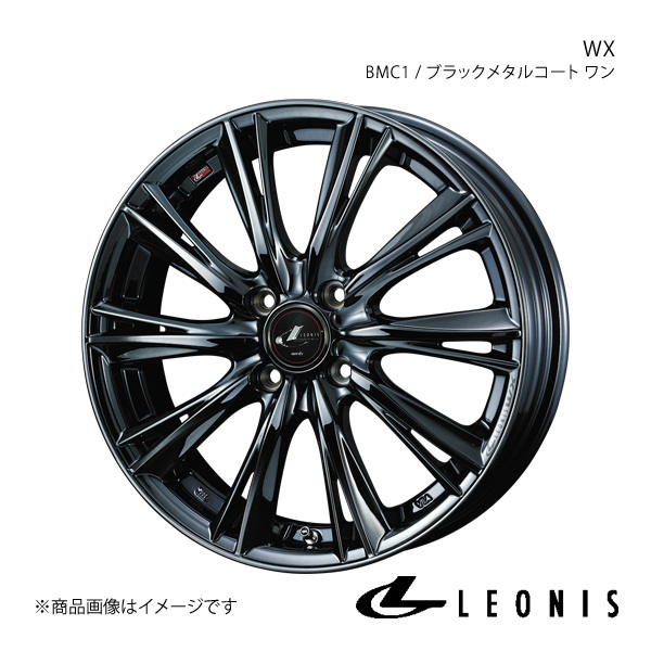 LEONIS/WX N-WGN JH3/JH4 アルミホイール1本【15×4.5J 4-100 INSET45 BMC1(ブラックメタルコート ワン)】0039262_画像1