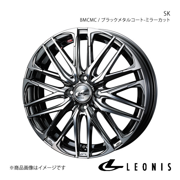 LEONIS/SK ロードスター NB系 アルミホイール1本【16×6.0J 4-100 INSET42 BMCMC(ブラックメタルコート ミラーカット)】0039054_画像1