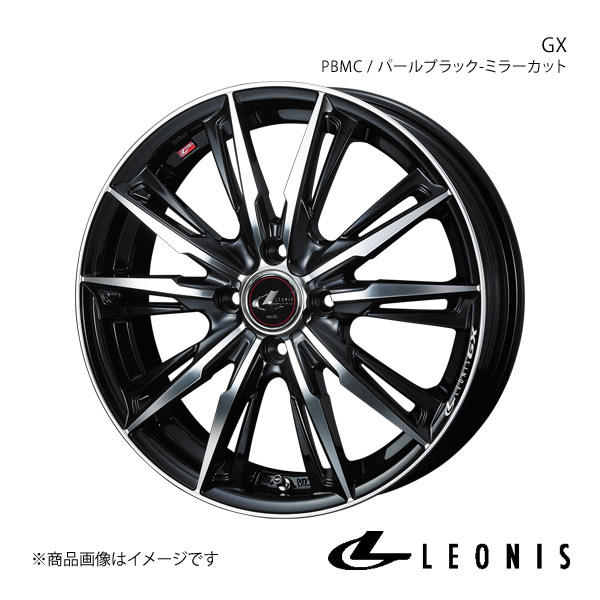 LEONIS/GX カローラフィールダー 140系 アルミホイール1本【16×6.0J 4-100 INSET42 PBMC(パールブラック/ミラーカット)】0039342_画像1