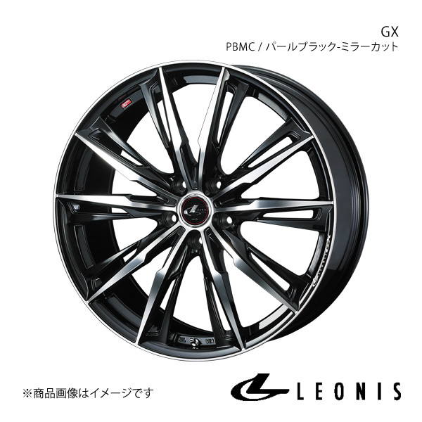 LEONIS/GX CX-3 DK系 4WD アルミホイール1本【16×6.5J 5-114.3 INSET52 PBMC(パールブラック/ミラーカット)】0039347