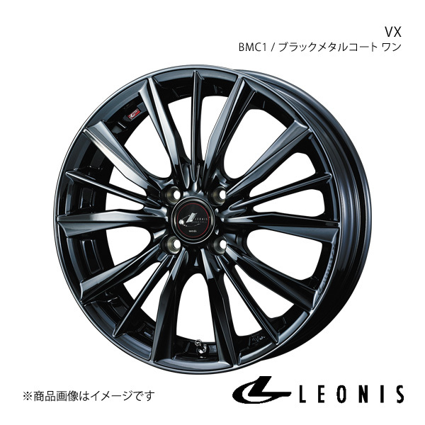 LEONIS/VX キャロル/キャロルエコ HB37S/HB97S アルミホイール1本【15×4.5J 4-100 INSET45 BMC1(ブラックメタルコート ワン)】0039250_画像1