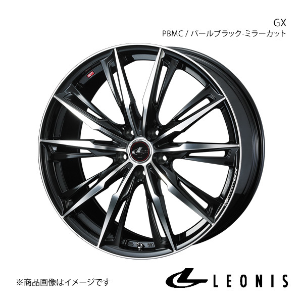 LEONIS/GX クラウンマジェスタ 180系 FR アルミホイール1本【17×7.0J 5-114.3 INSET42 PBMC(パールブラック/ミラーカット)】0039358_画像1