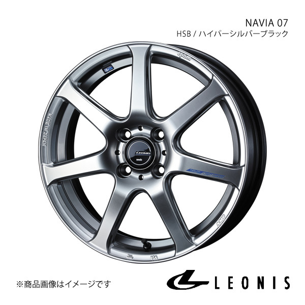 LEONIS/NAVIA 07 ティーダ/ラティオ C11 6MT車除く アルミホイール1本【17×6.5J 4-100 INSET42 HSB(ハイパーシルバーブラック)】0039561_画像1